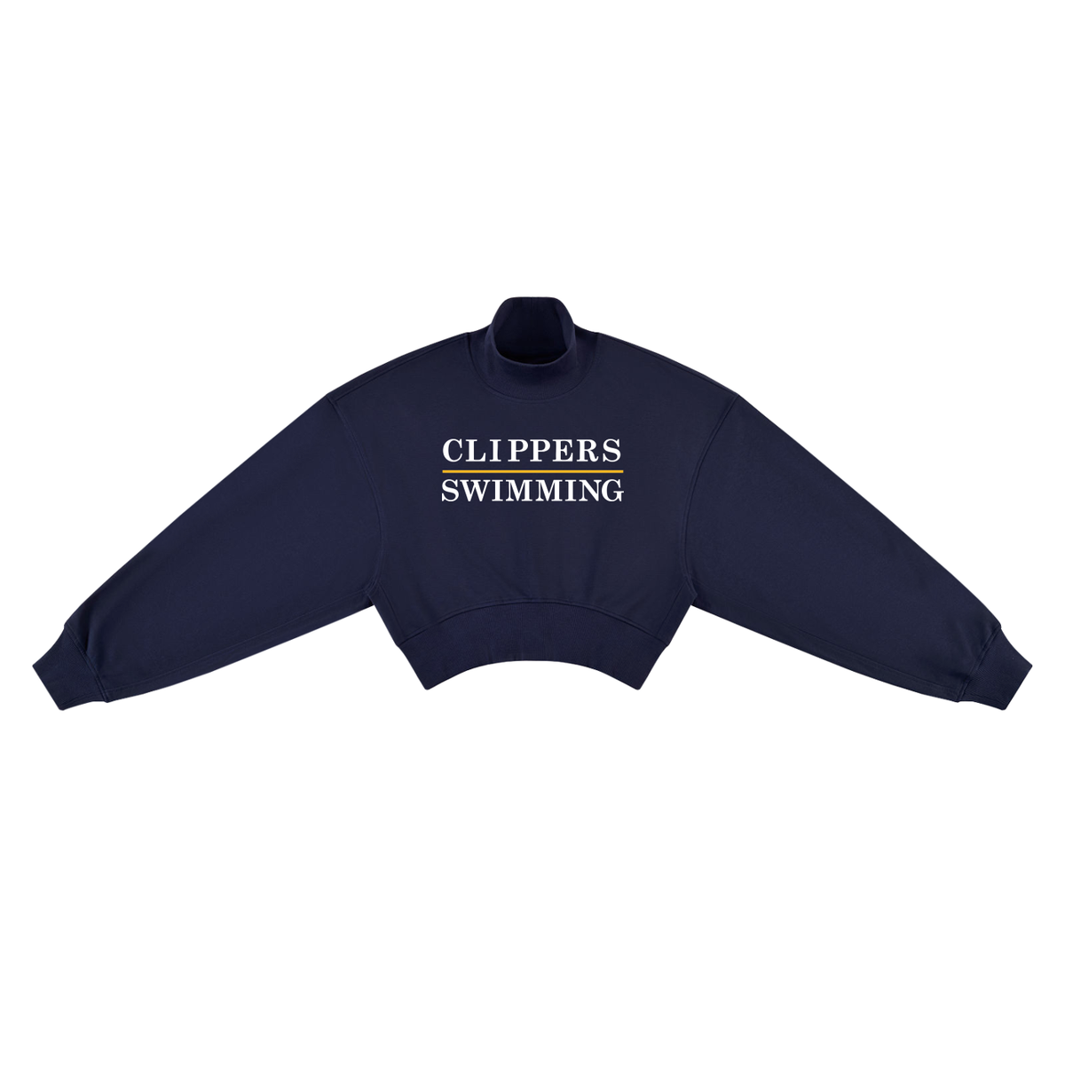 Mock,neck,Clippers,Swimming,navy,team,spirit,wear,swim