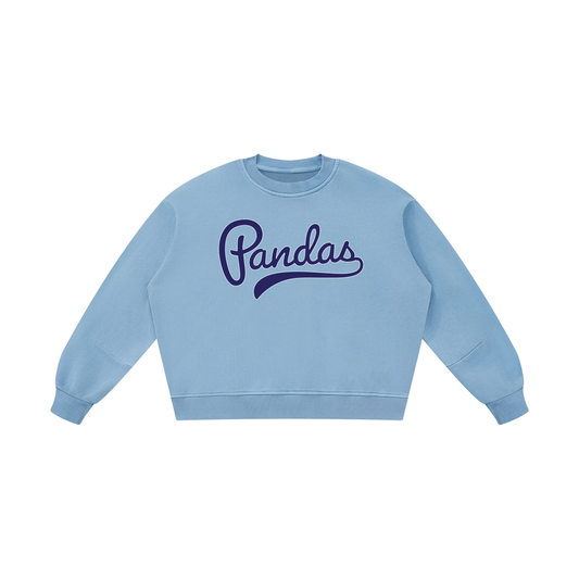 Pandas,Pandassweatshirt,spiritwear,teamspiritsweatshirt,schoolspiritapparel,vintagewashsweatshirt,oversizedcrewneck,NKYspiritwear