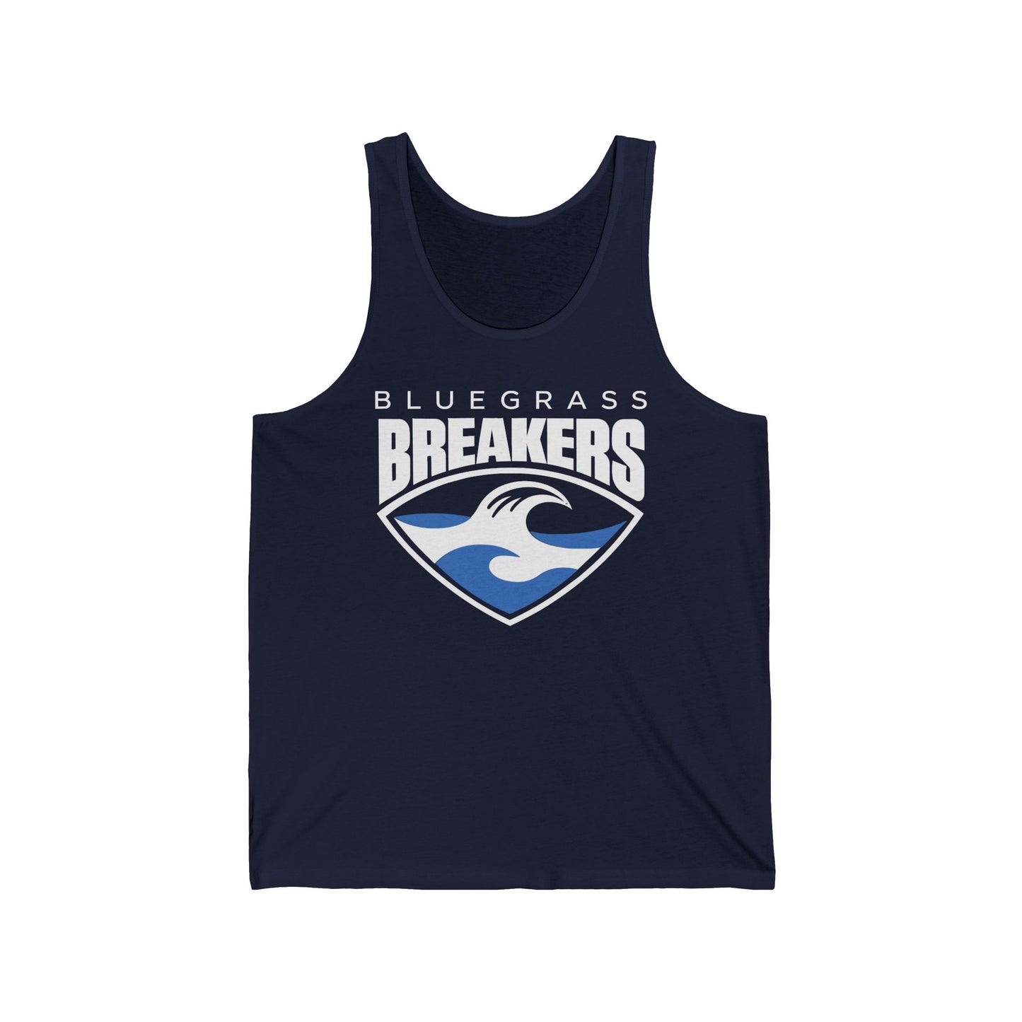 Breakers Crest Tank Top — Bluegrass Breakers Wave Logo Athletic Tank