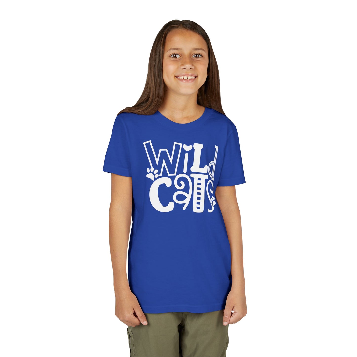 Youth Funky Letter Short Sleeve Wildcat Tee