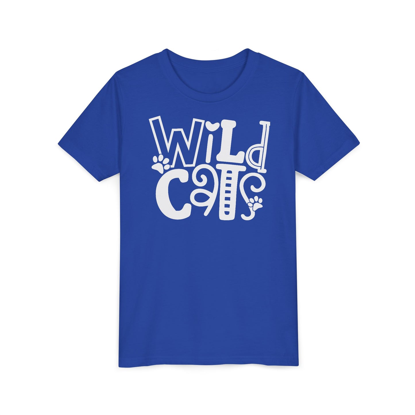 Youth Funky Letter Short Sleeve Wildcat Tee