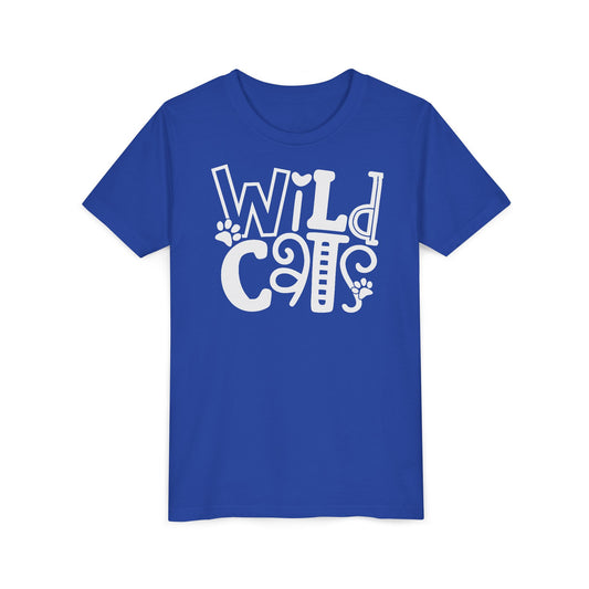 Youth Funky Letter Short Sleeve Wildcat Tee