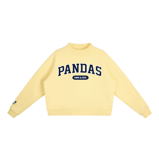 NDA Pandas Swim & Dive Mock-Neck Sweatshirt – Butter Yellow